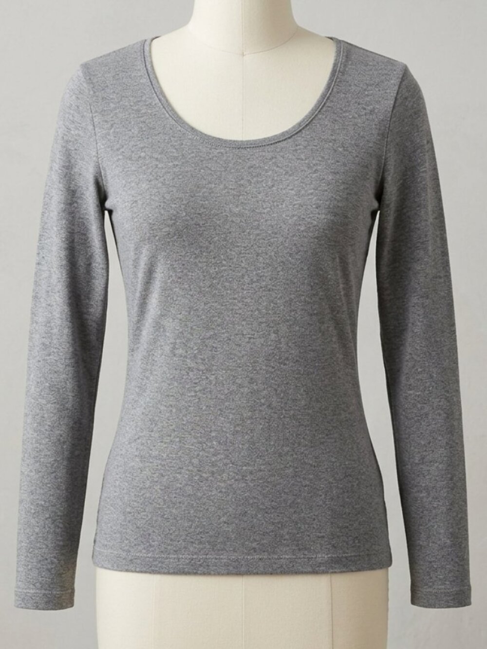 32 Degrees Heat Womens XS Long Sleeve Scoop Neck Base Layer Top - Grey